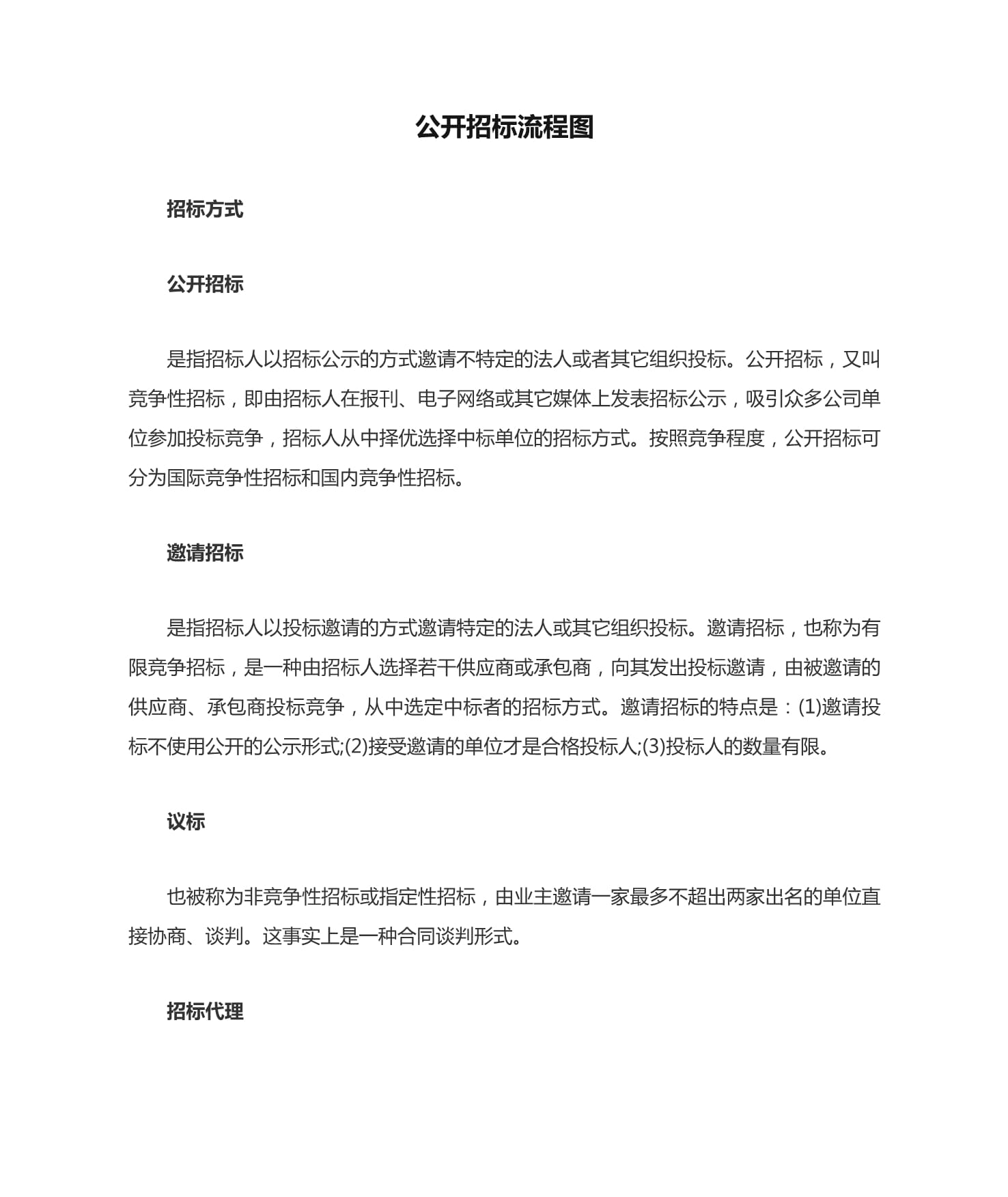 公開招標(biāo)流程圖
