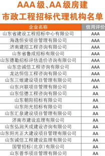 濟南公布首批房建市政工程招標代理機構信用評價結果